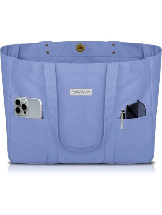 Handbags - Women’s Violet Everyday Tote Bag Pockets Laptop Sleeve Work Bag